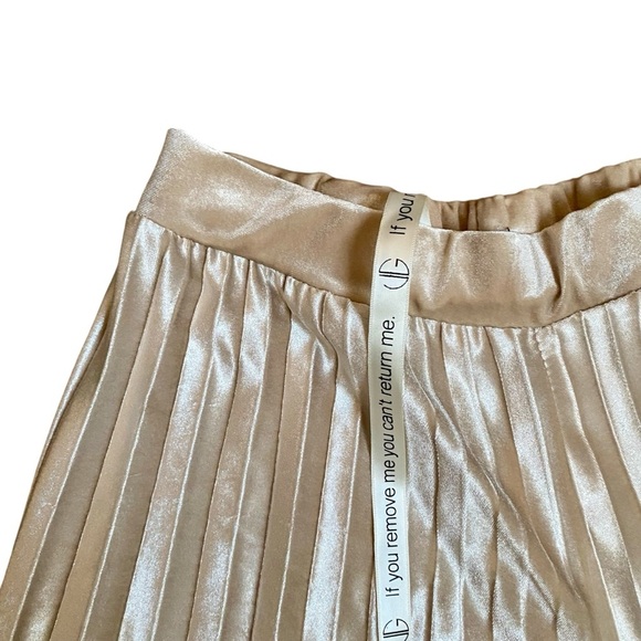 Vita Grace Pleated Velvet Palazzo Pants Beige Champagne NWT Made in Italy 4 - Picture 2 of 9